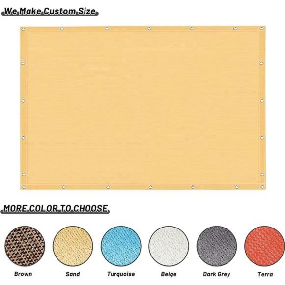 Other 95 Shade Fabric 1x20 Ft Outdoor Sun Shade Cloth With Grommets